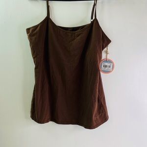 NWT Life Is Good Brown Spaghetti Strap TankTop L